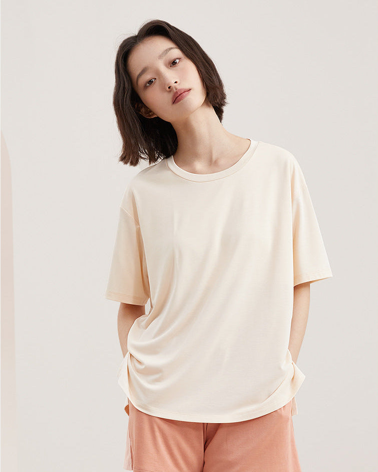 カップ付き 冷感ルーズTシャツ ルームウェア レディース S0043