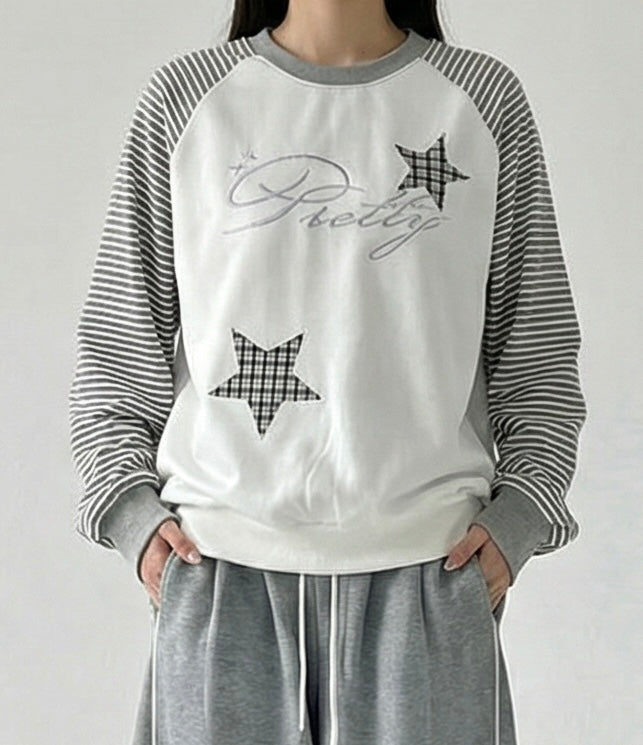 レディース プリティ ボーダー スウェット