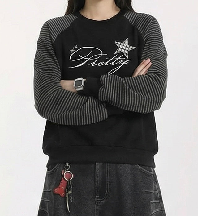 レディース プリティ ボーダー スウェット