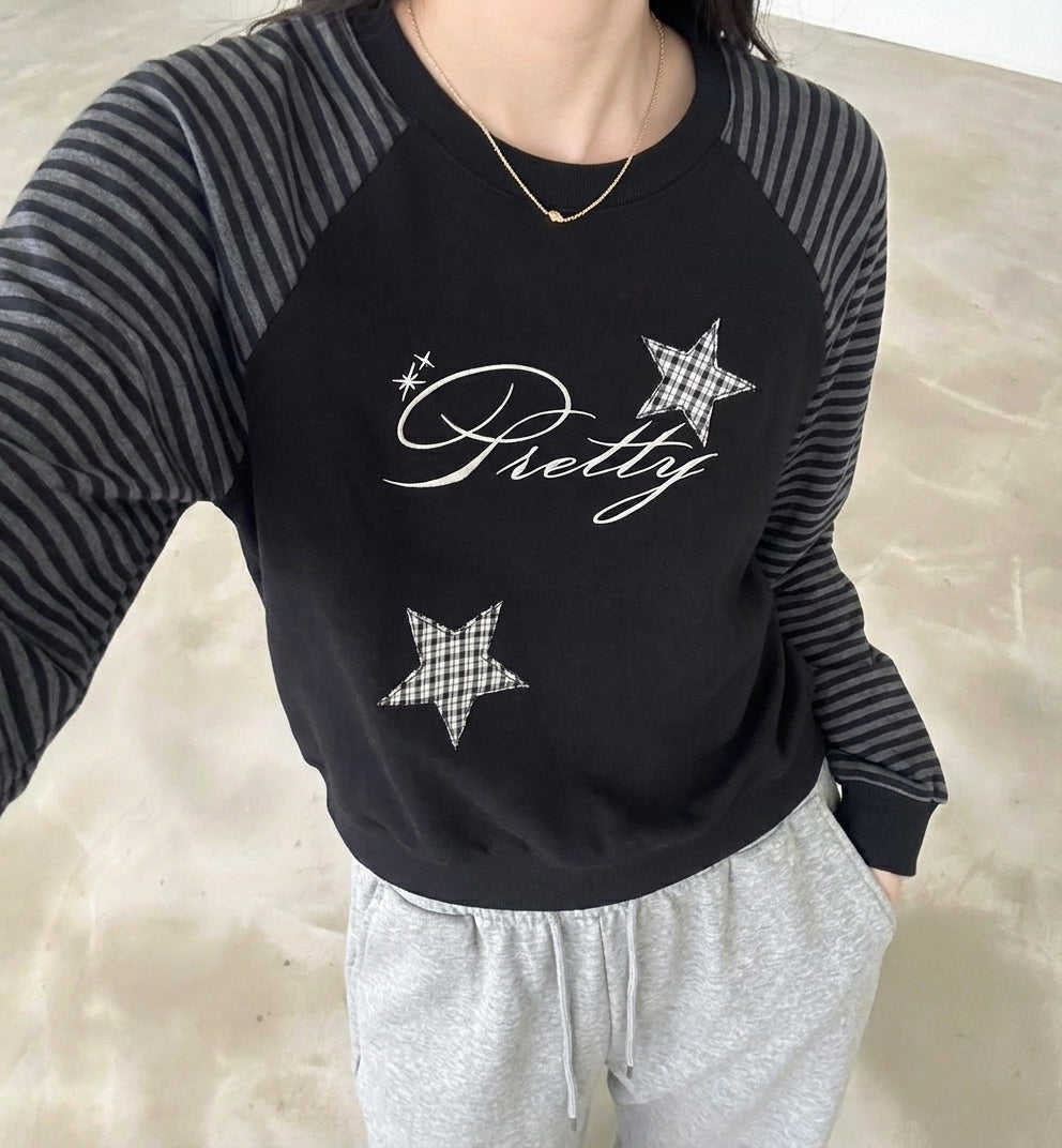 レディース プリティ ボーダー スウェット