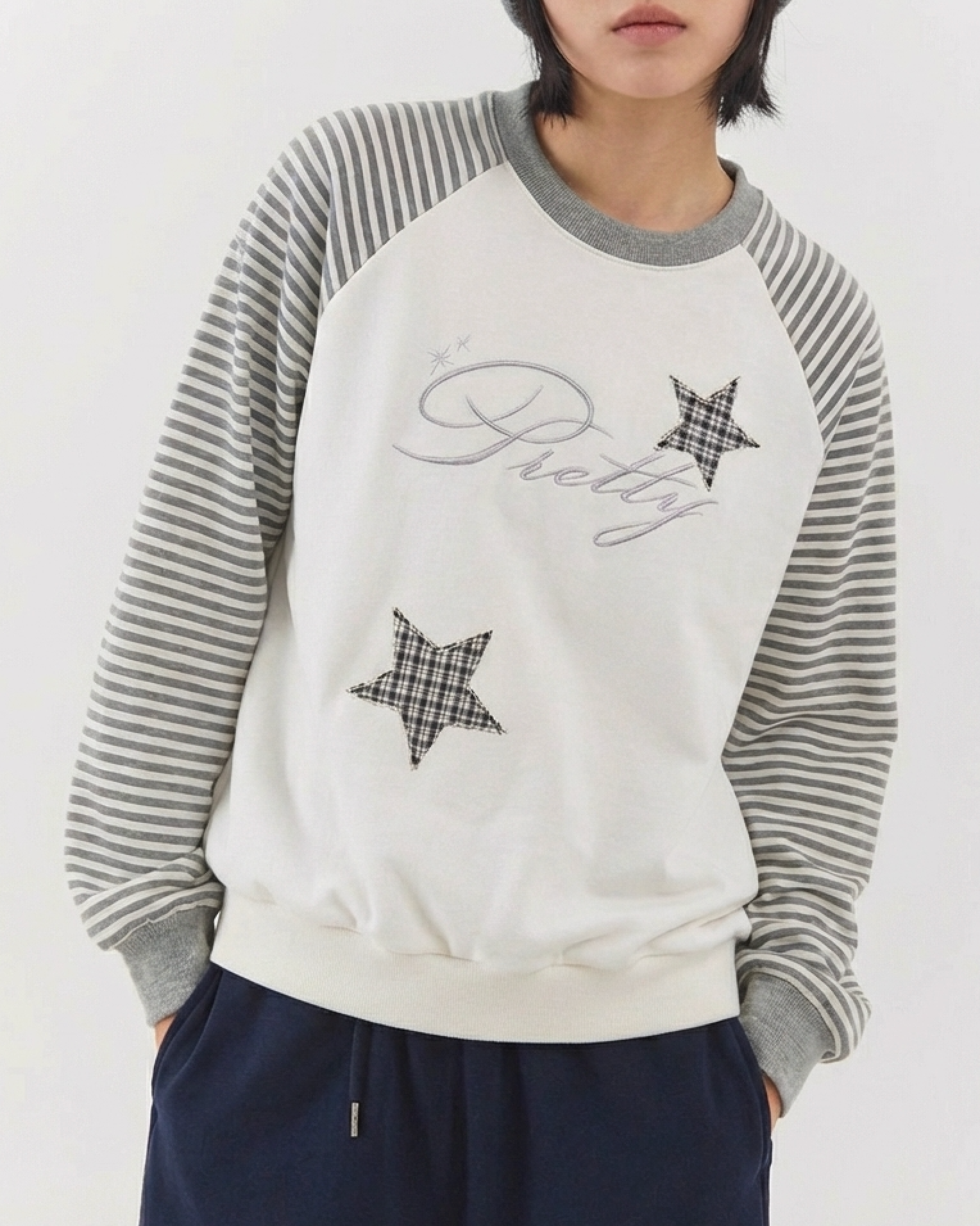 レディース プリティ ボーダー スウェット