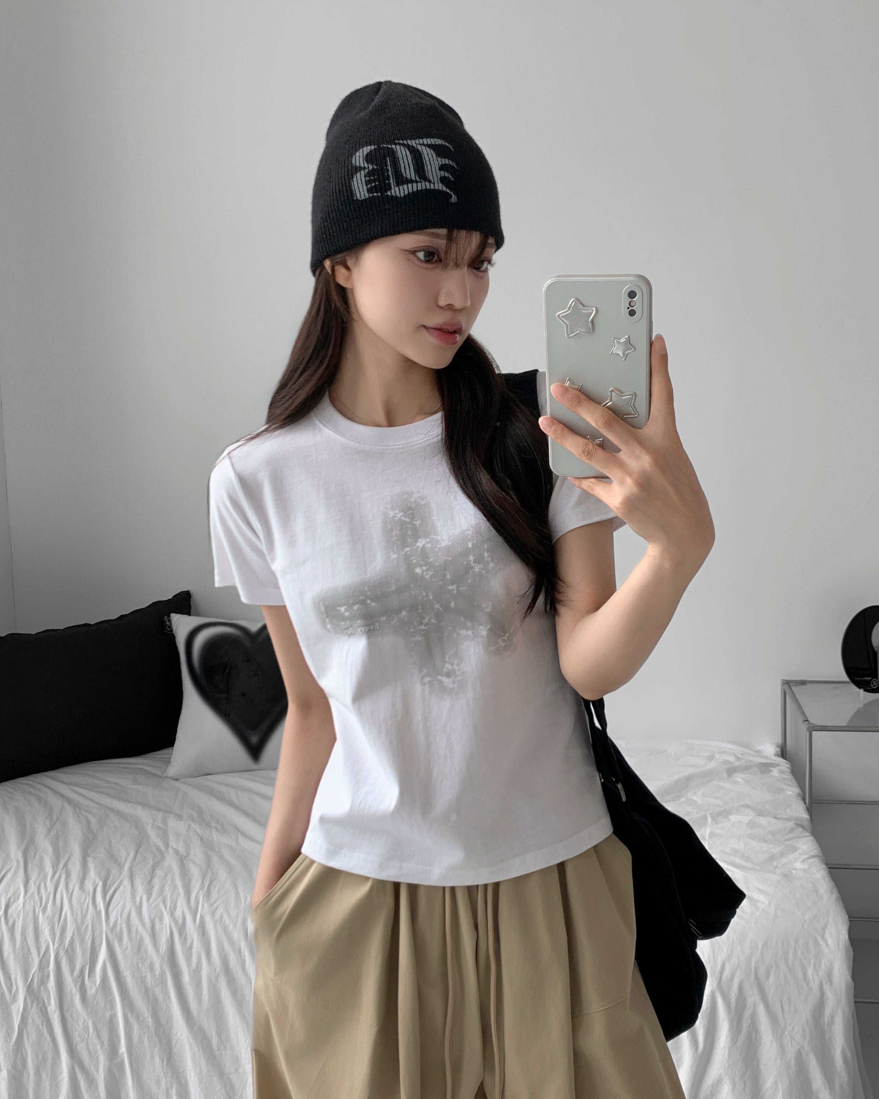 レディース スター クロップTシャツ