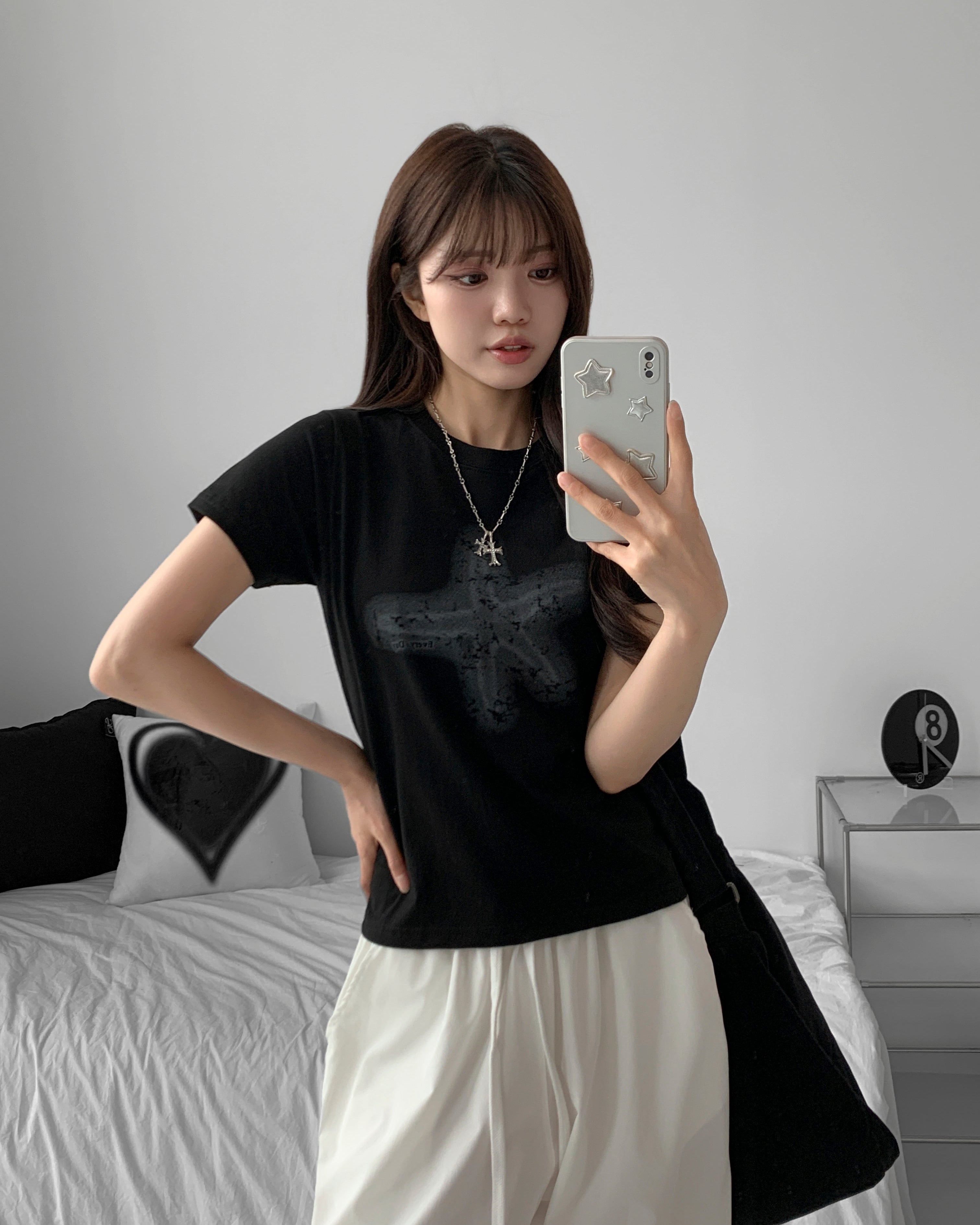 レディース スター クロップTシャツ