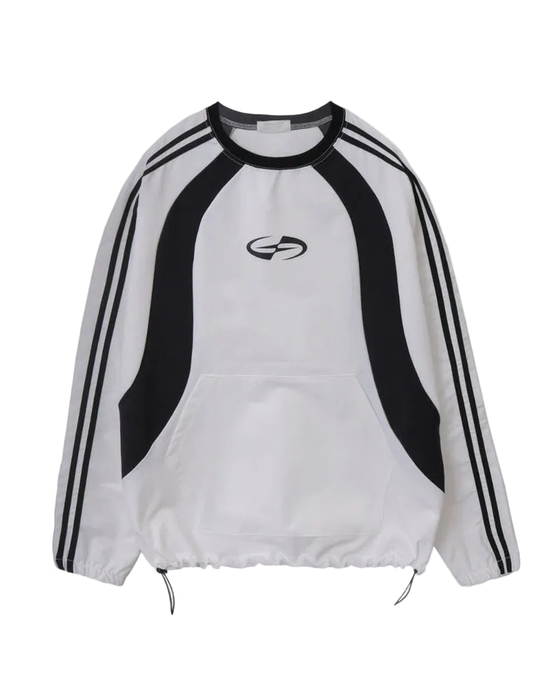 ユニセックス ウェーブナイロン クルーネック スウェット