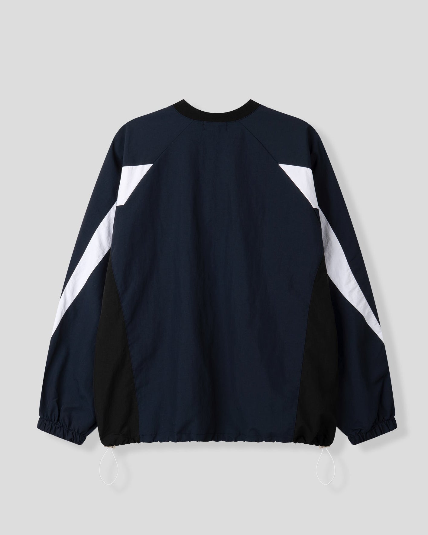 ユニセックス ナイロン スウェットシャツ ストリング Vネック アノラック ウインドブレーカー