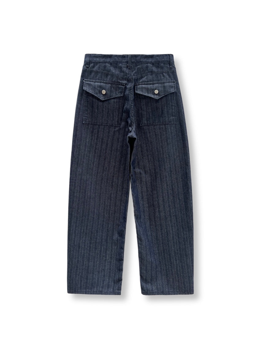 ユニセックス ヘリンボーン バルーン デニム