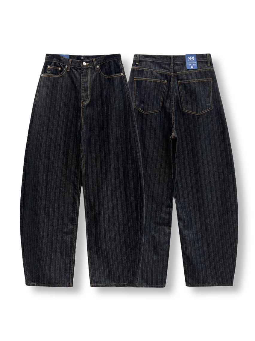 ユニセックス ヘリンボーン バルーン デニム