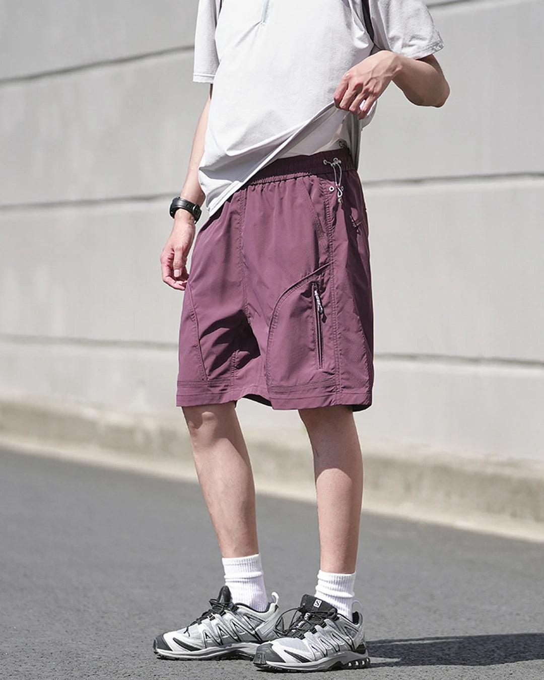 速乾防風アウトドアショートパンツ 収納袋付き S0011