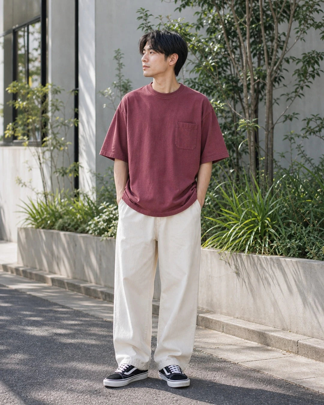 9oz コットン ルーズポケットTシャツ メンズ S0015