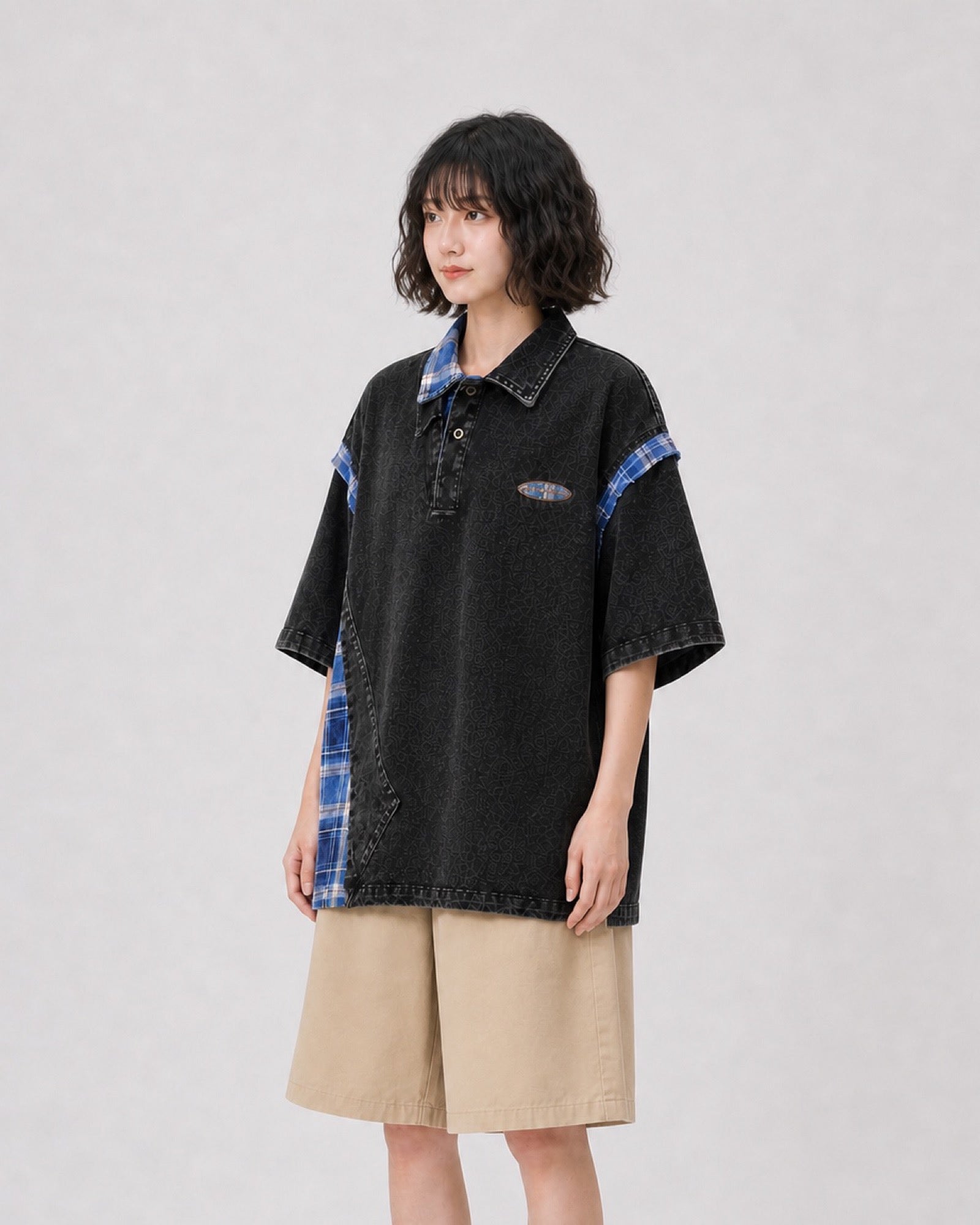 OU-RES モデル着用 | S1013 | ブラック | 左斜め | トップ構図