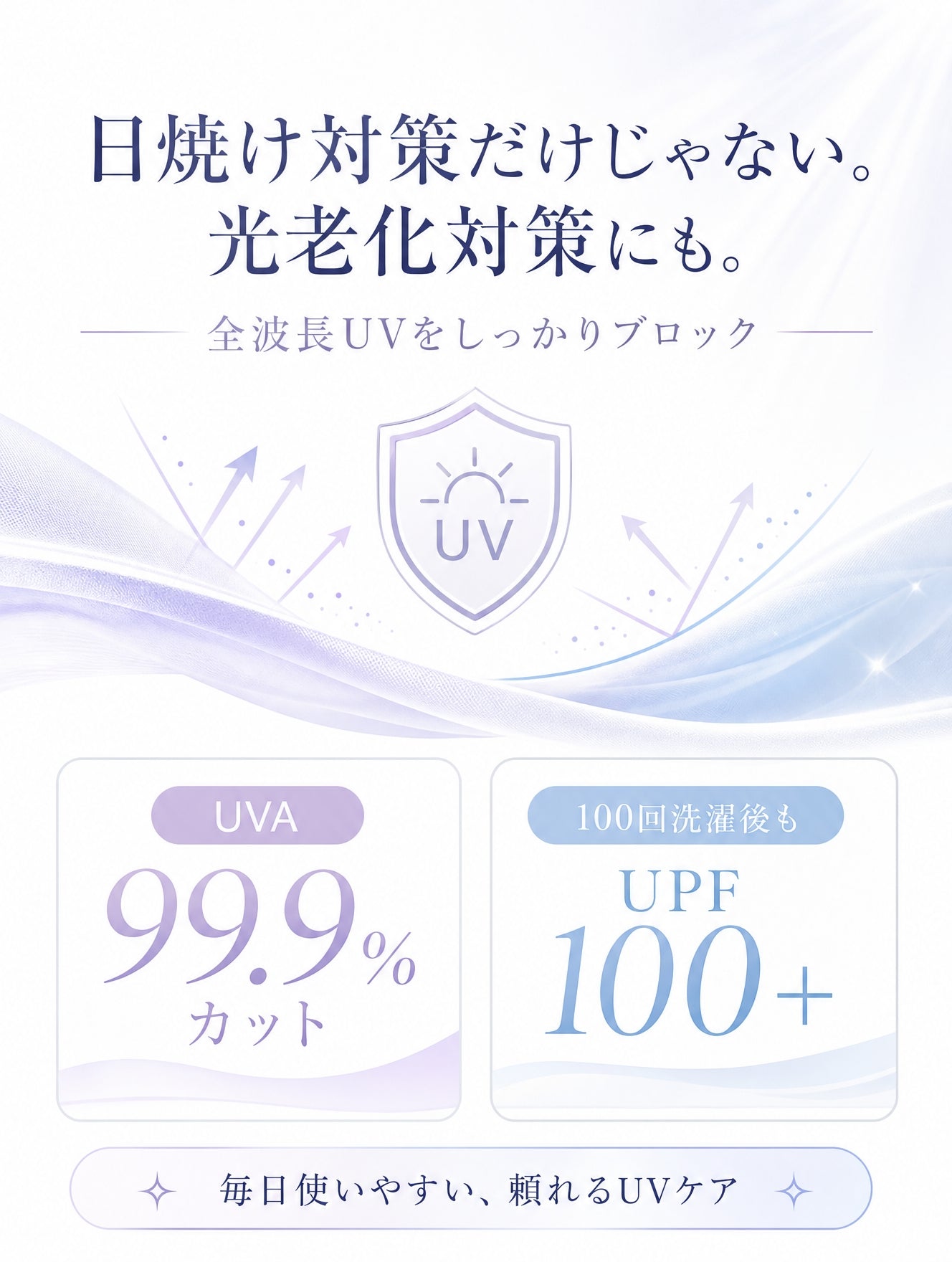 日焼け対策だけでなく光老化対策にも使いやすいUVケア
