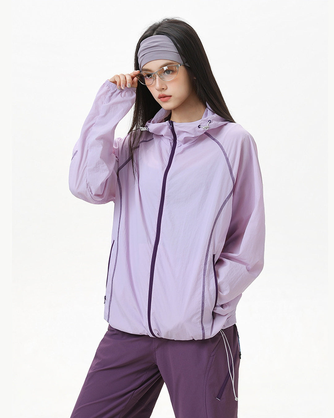 UPF50+ UVカット 軽量フードジャケット ユニセックス S0037