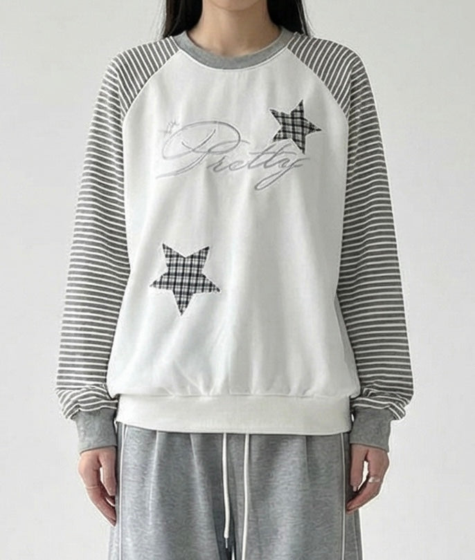 レディース プリティ ボーダー スウェット