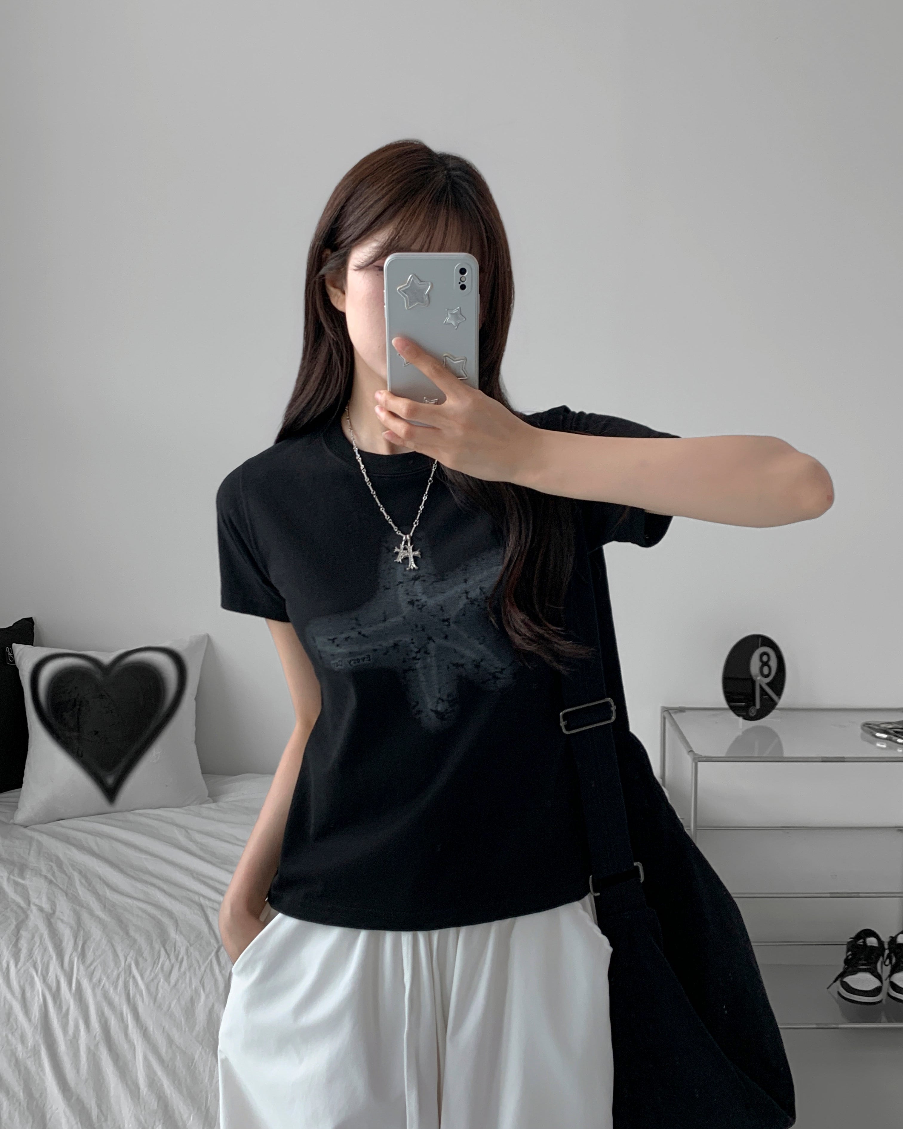 レディース スター クロップTシャツ