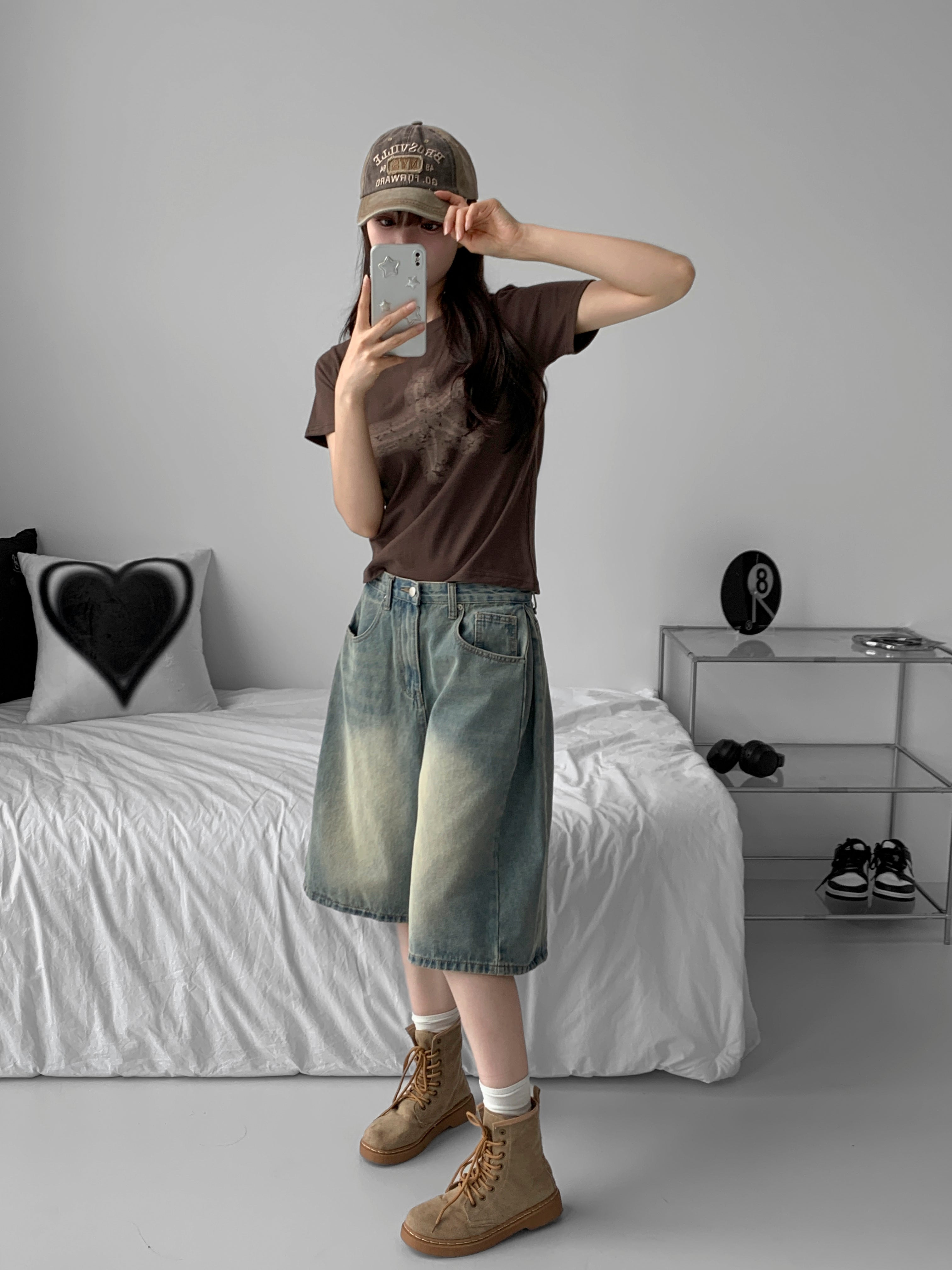 レディース スター クロップTシャツ