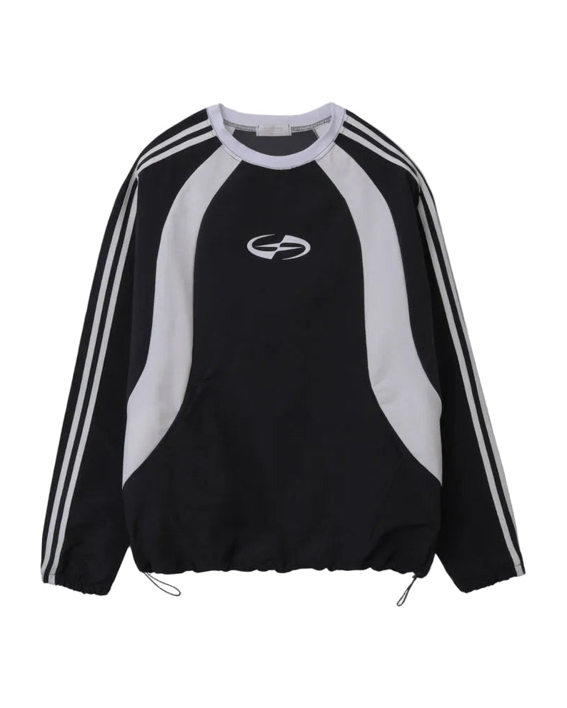 ユニセックス ウェーブナイロン クルーネック スウェット