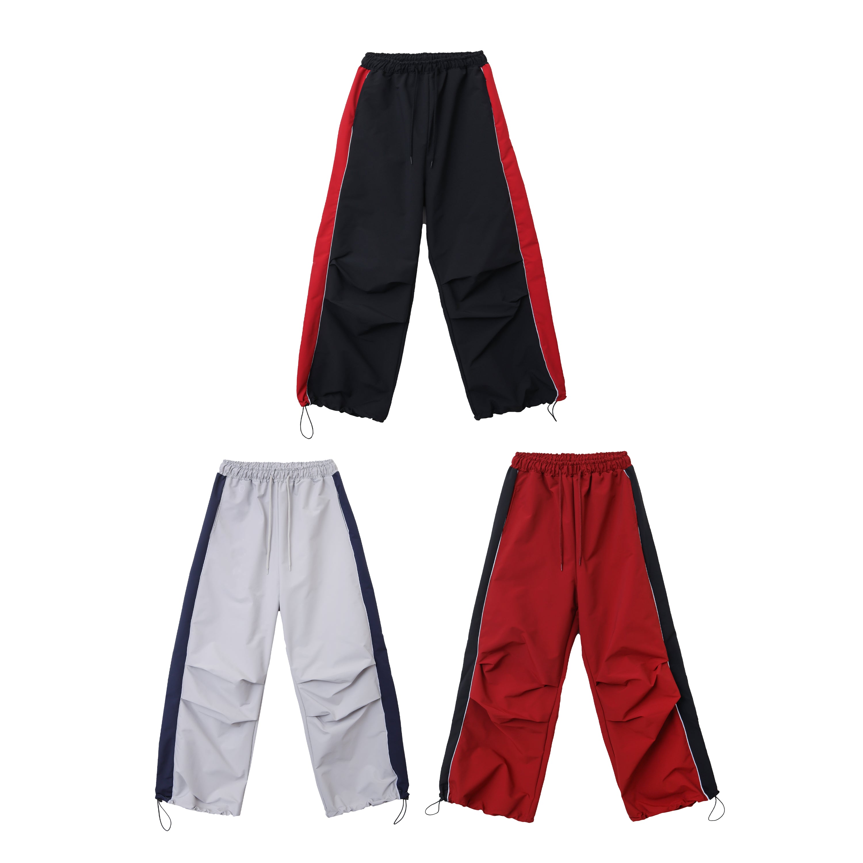 ユニセックス サイドボーン ワイドパンツ