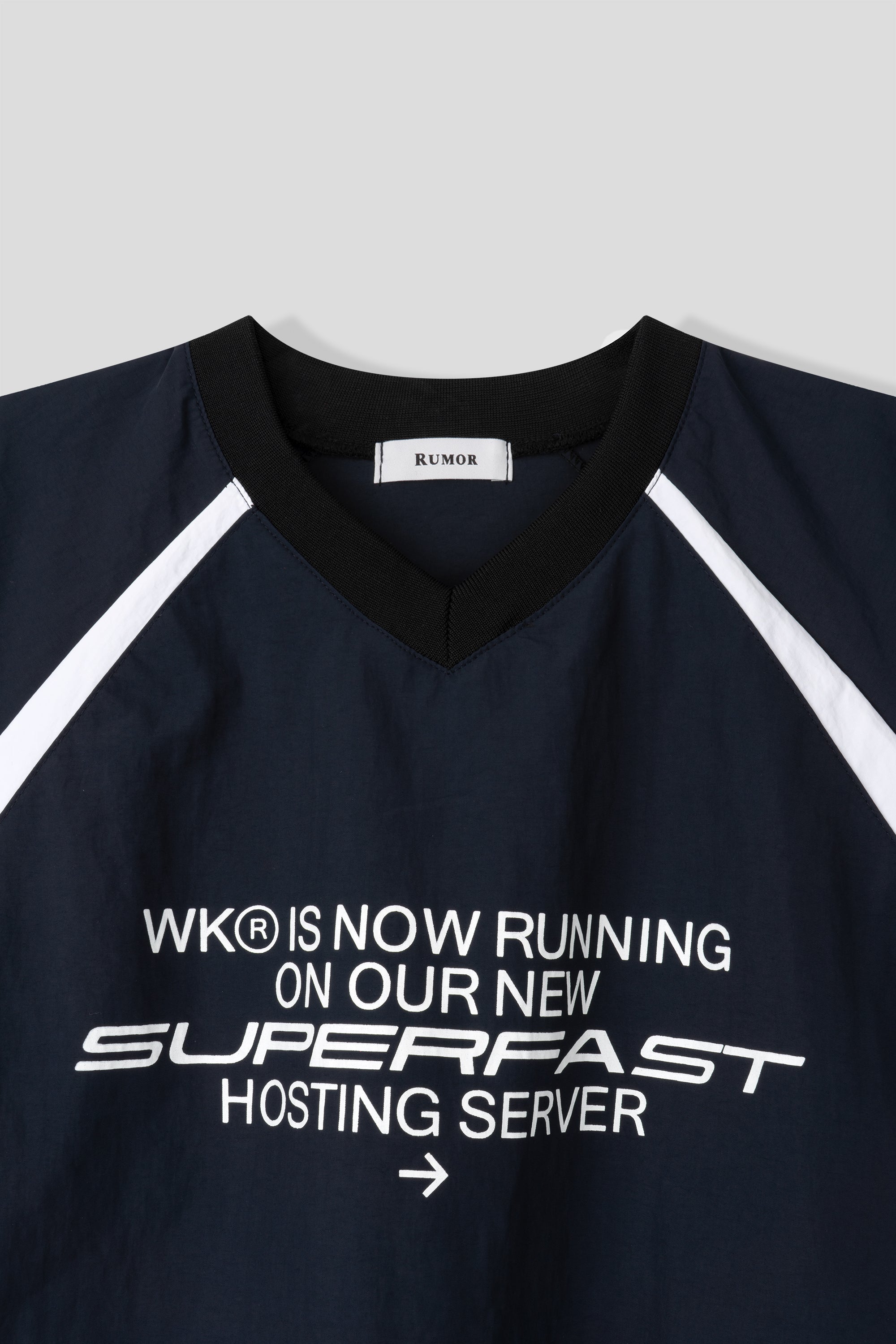 ユニセックス ナイロン スウェットシャツ ストリング Vネック アノラック ウインドブレーカー