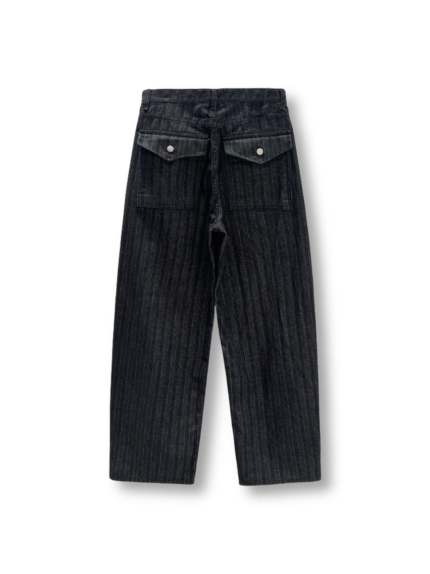 ユニセックス ヘリンボーン バルーン デニム