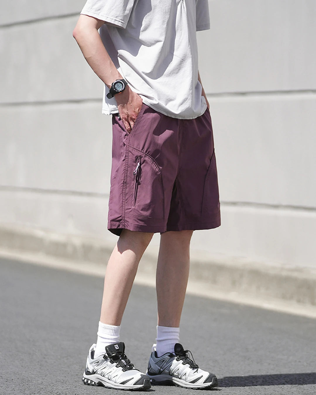 速乾防風アウトドアショートパンツ 収納袋付き S0011