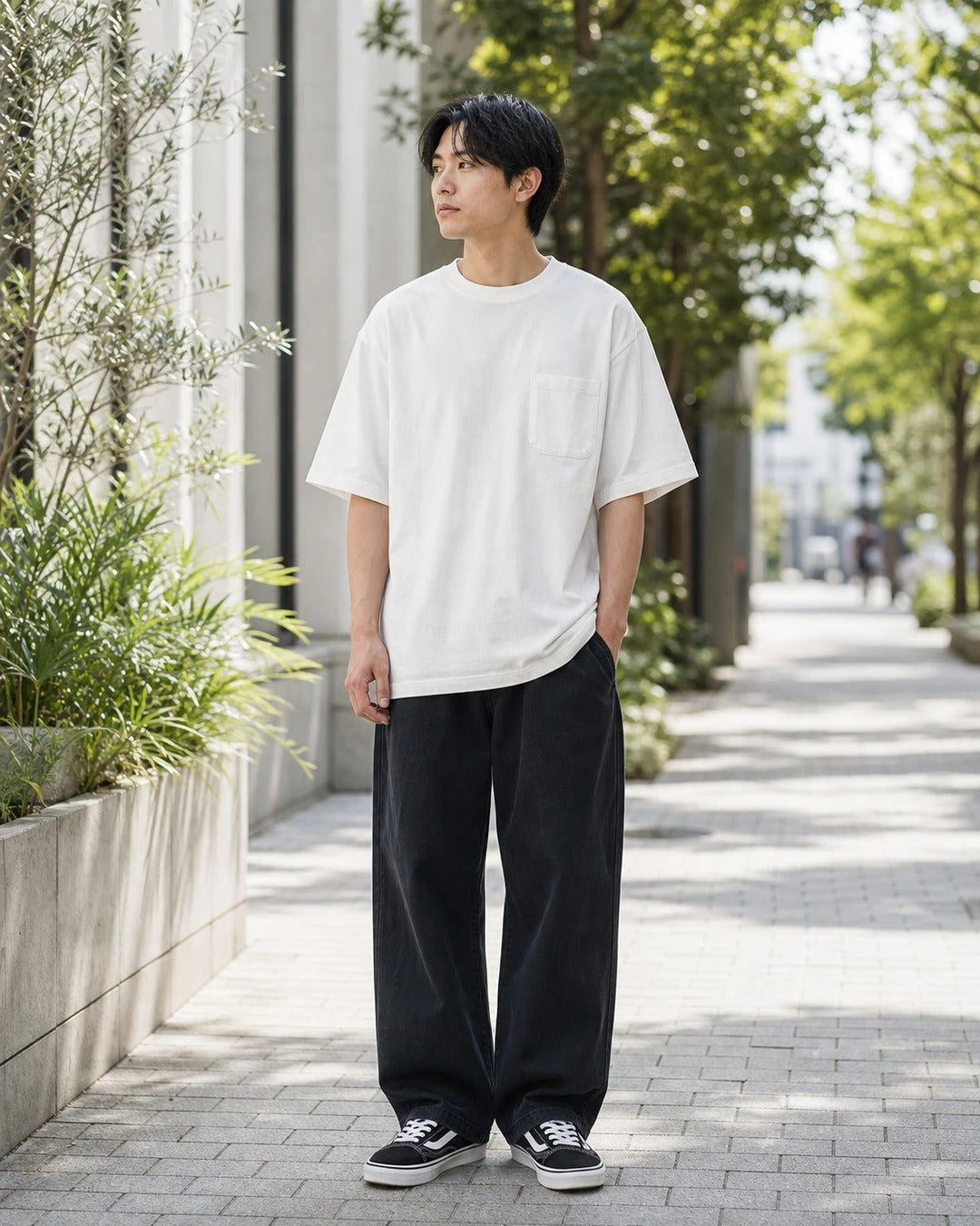 9oz コットン ルーズポケットTシャツ メンズ S0015