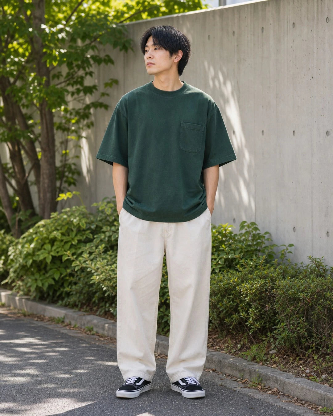 9oz コットン ルーズポケットTシャツ メンズ S0015