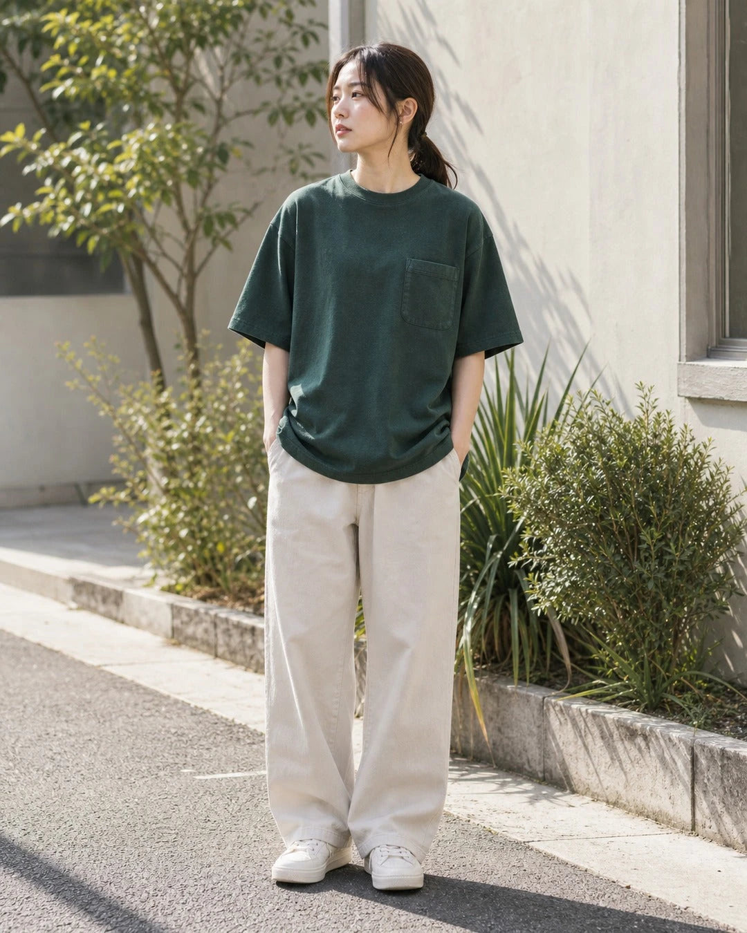 9oz コットン ルーズポケットTシャツ メンズ S0015