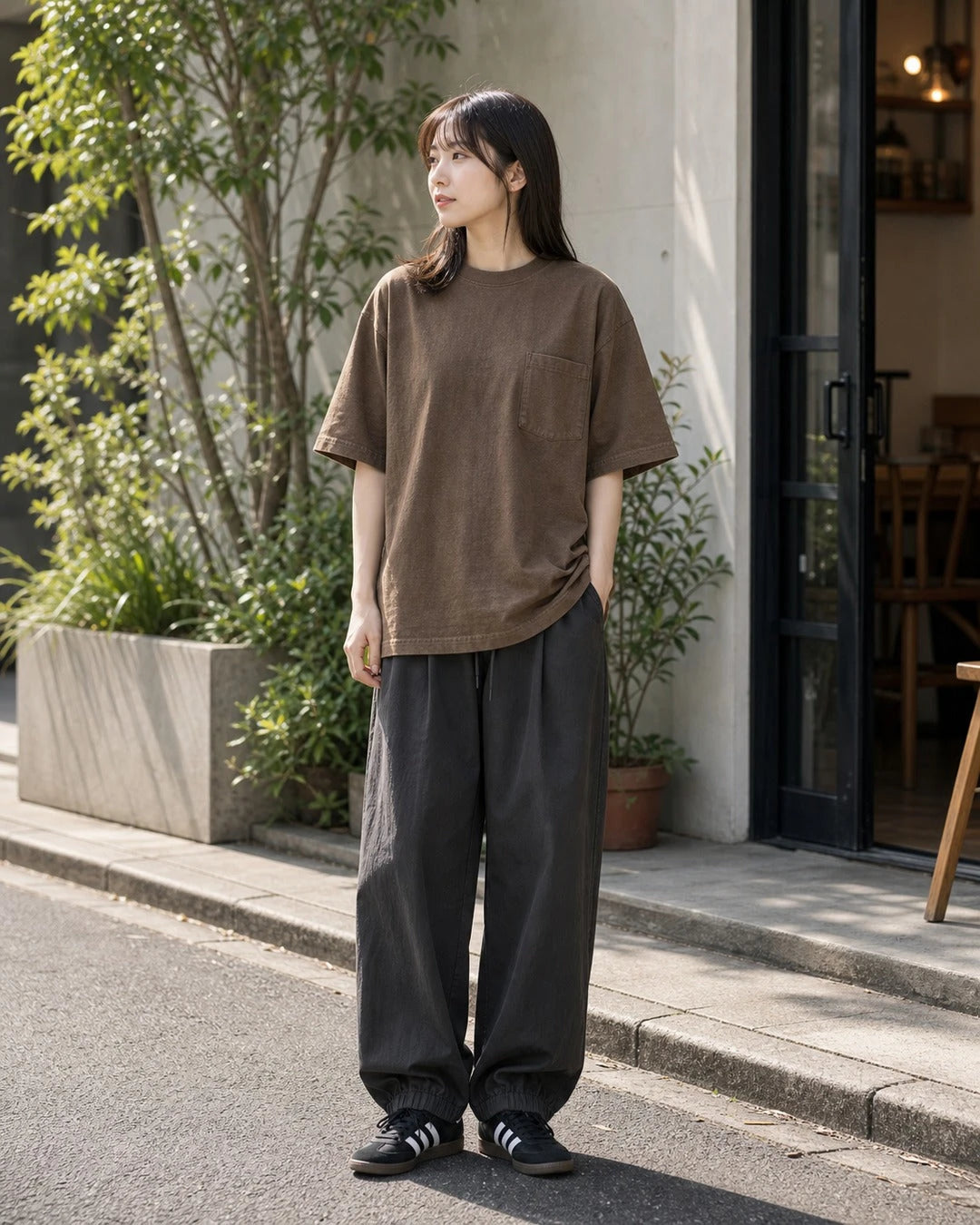 9oz コットン ルーズポケットTシャツ メンズ S0015