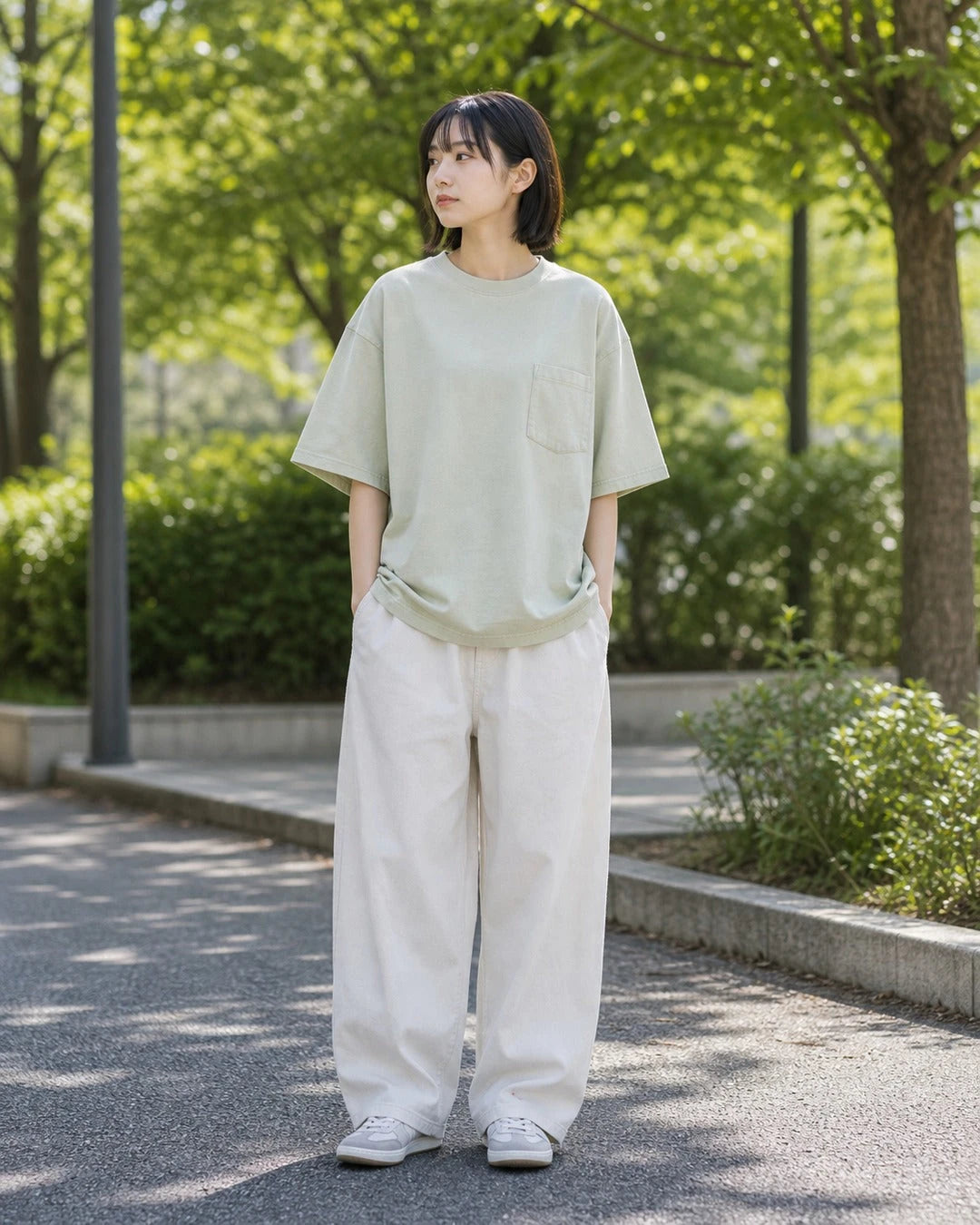 9oz コットン ルーズポケットTシャツ メンズ S0015