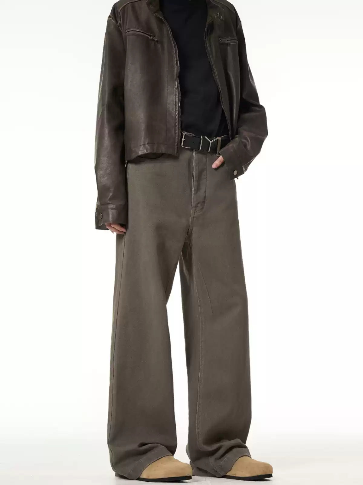 ユニセックスワイドデニムパンツ OSL002