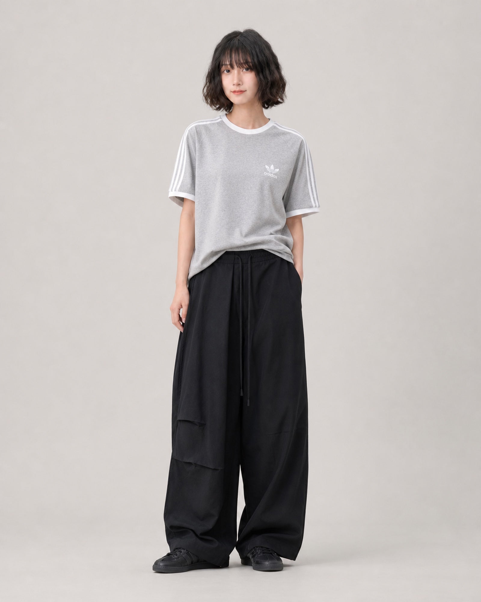 アメカジ ワイドカーゴパンツ メンズ 着用イメージ