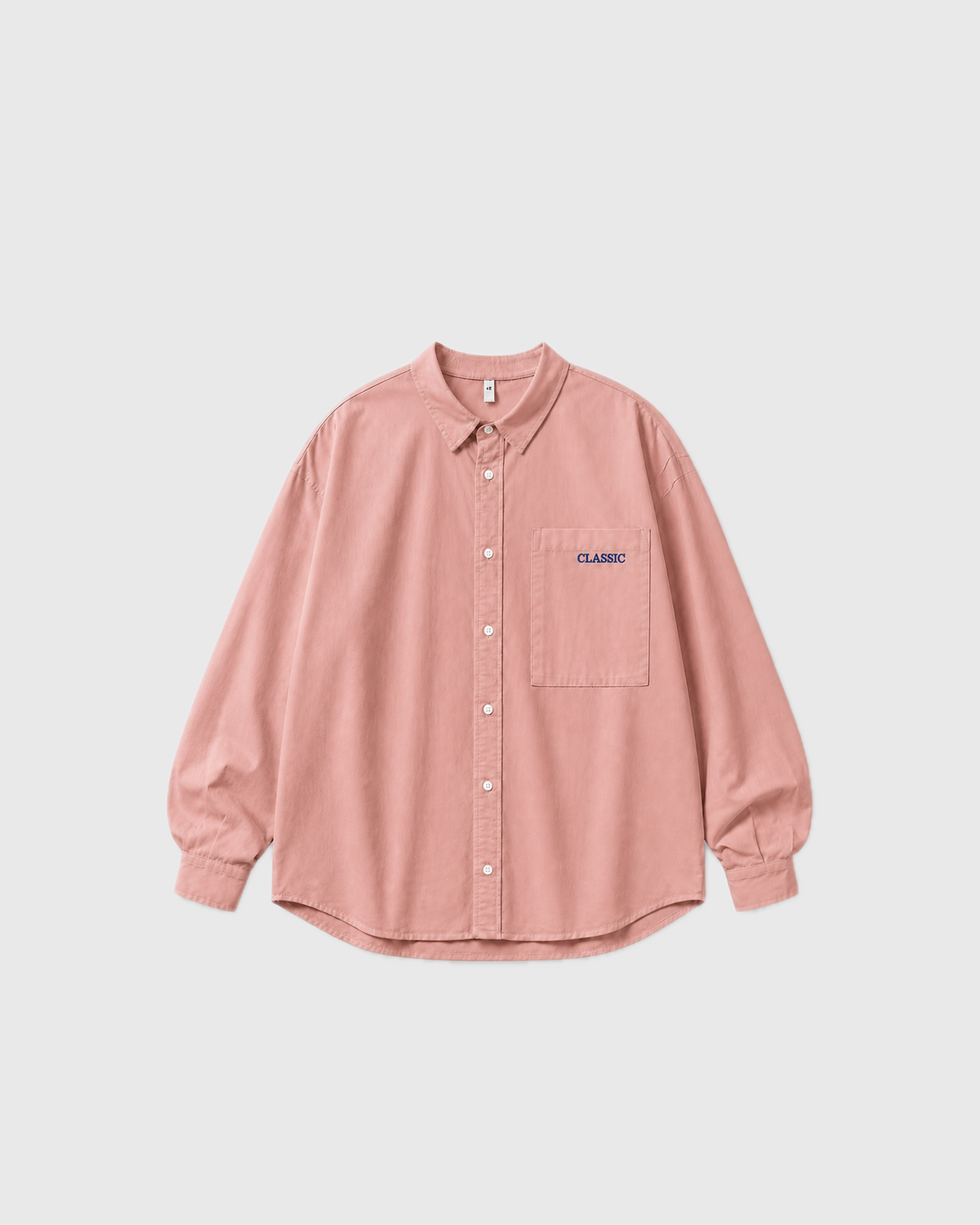OURES オーバーサイズ ワークシャツ ユニセックス ピンク 商品単体