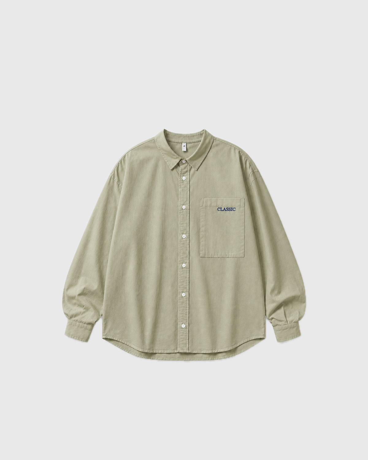 OURES オーバーサイズ ワークシャツ ユニセックス グリーン 商品単体