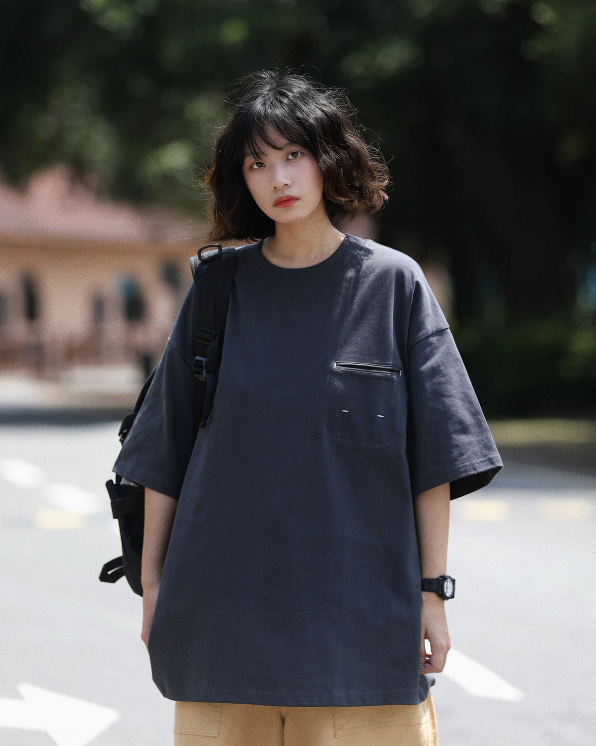 ヘビーウェイト ポケット オーバーサイズTシャツ ユニセックス 02