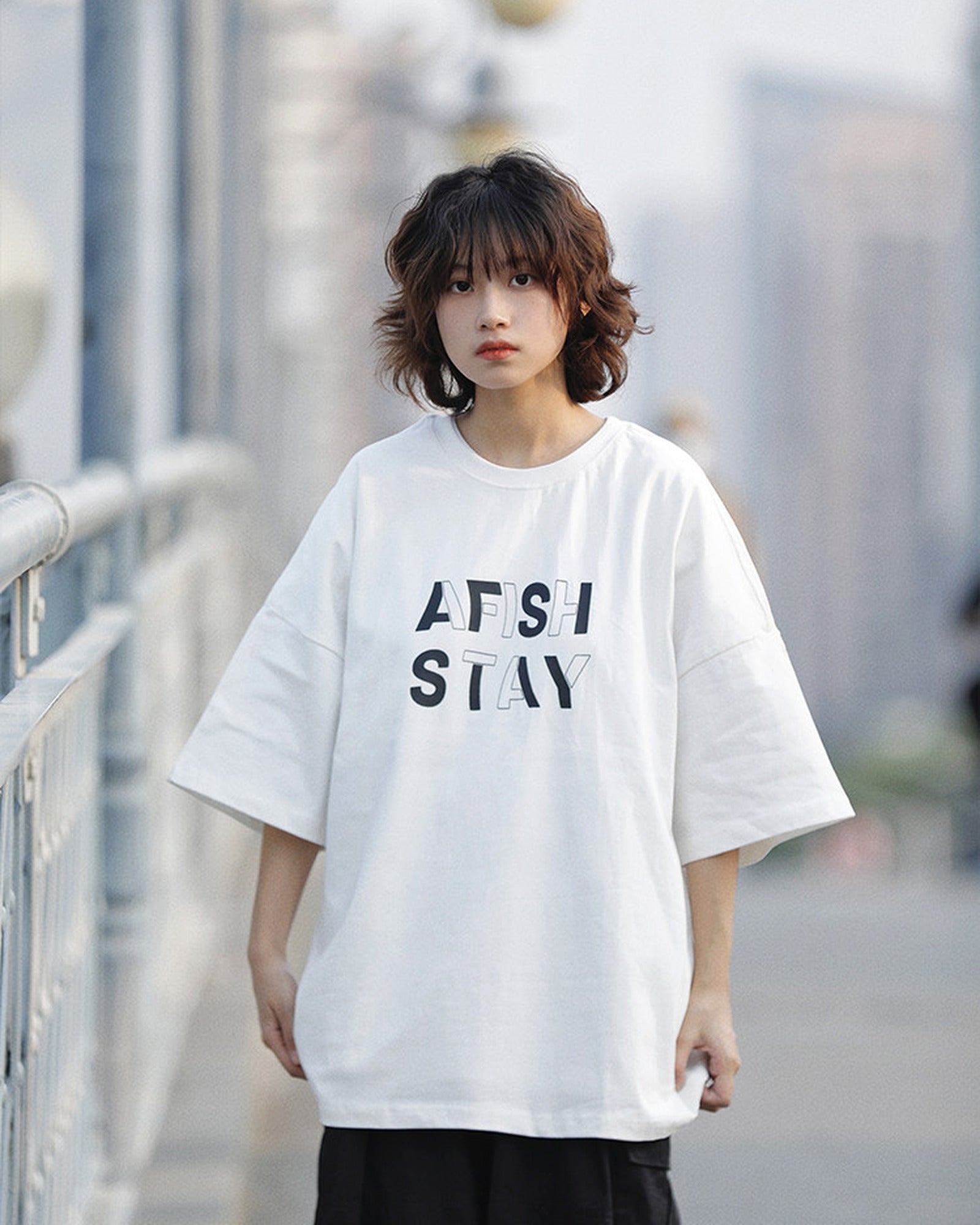 レトロレタリング オーバーサイズTシャツ ユニセックス 03