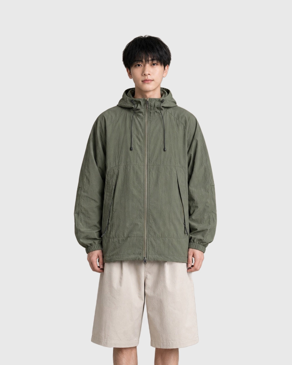 OU-RES モデル着用 | S1017 | ダークグリーン | 正面 | トップ構図