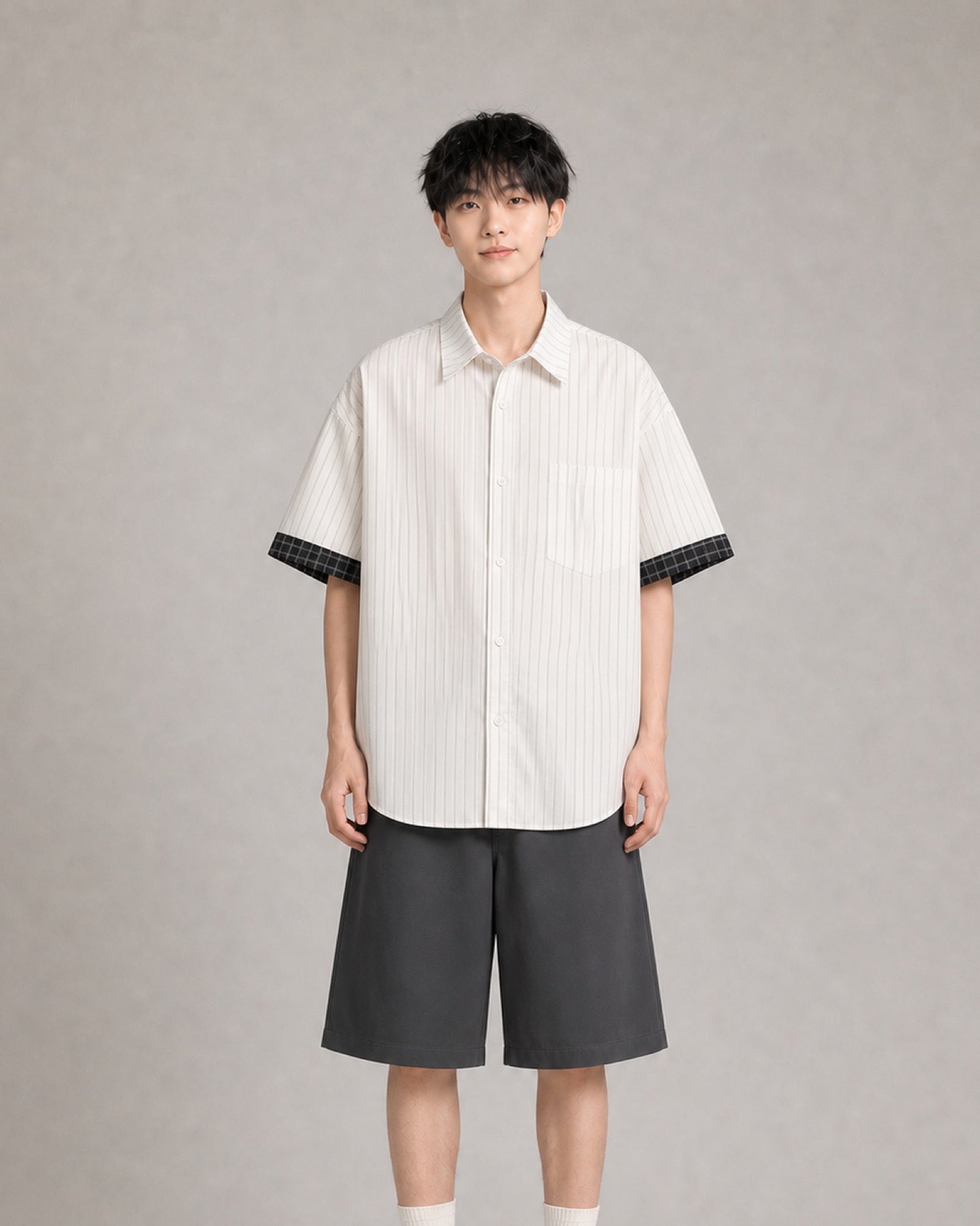 OU-RES モデル着用 | S1021 | ホワイト | 正面 | トップ構図