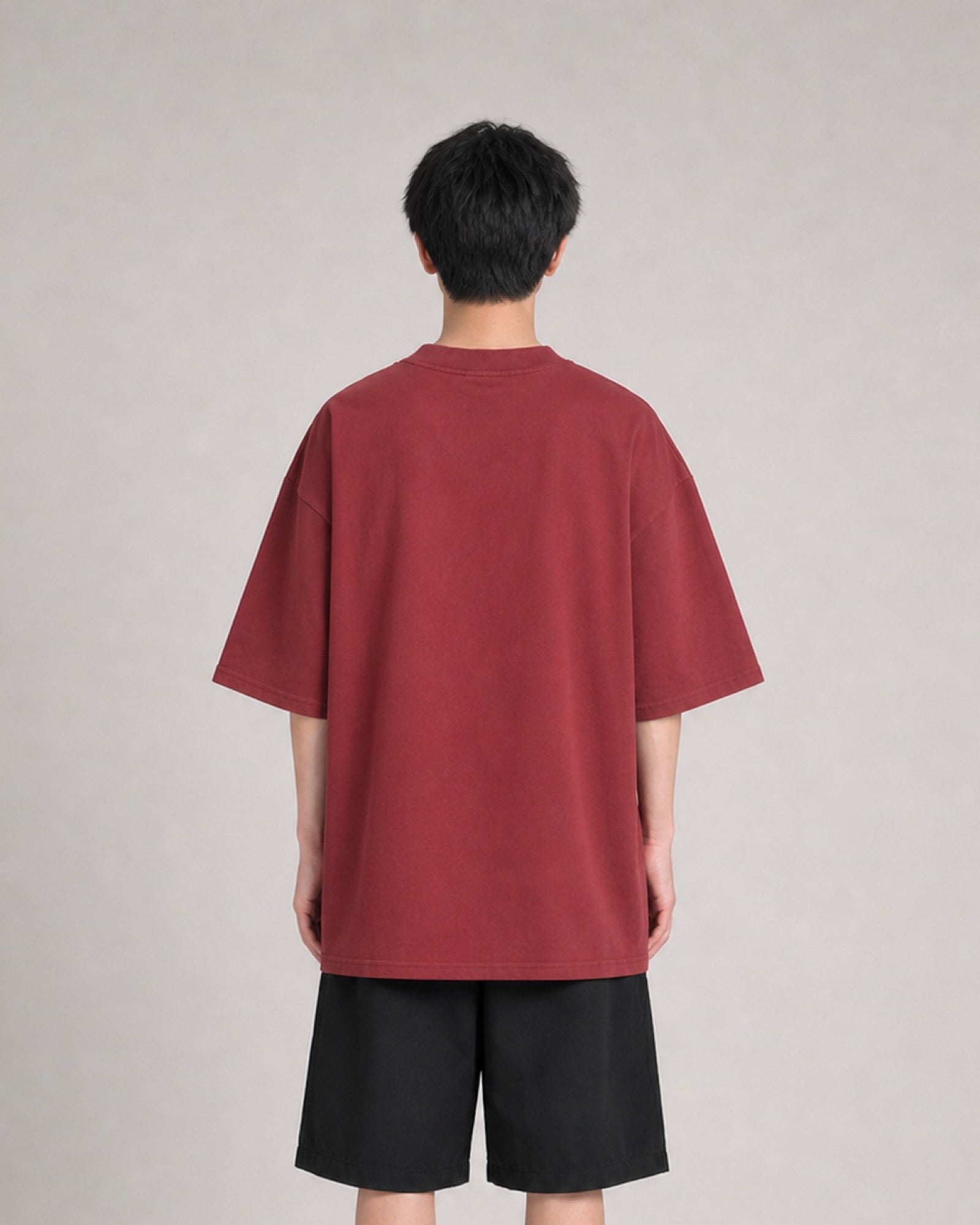 OU-RES モデル着用 | S1024 | ワイン | 背面 | トップ構図
