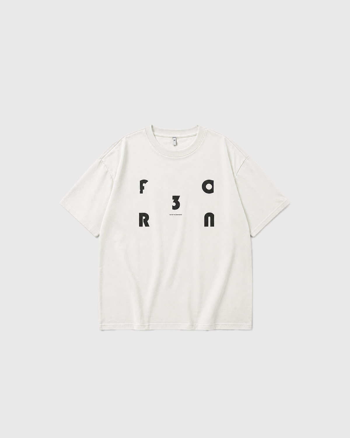 OURES レトログラフィック オーバーサイズTシャツ ユニセックス オフホワイト 商品単体