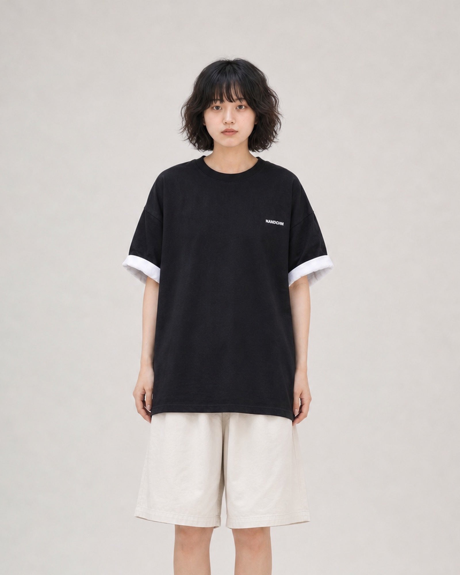OU-RES モデル着用 | S1025 | ブラック | 正面 | トップ構図