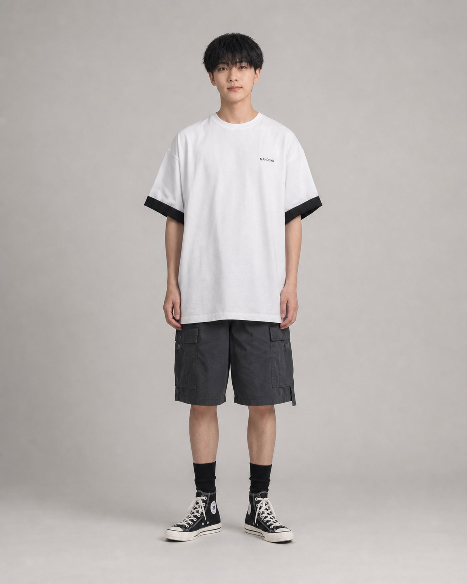 OU-RES モデル着用 | S1025 | ホワイト | 正面