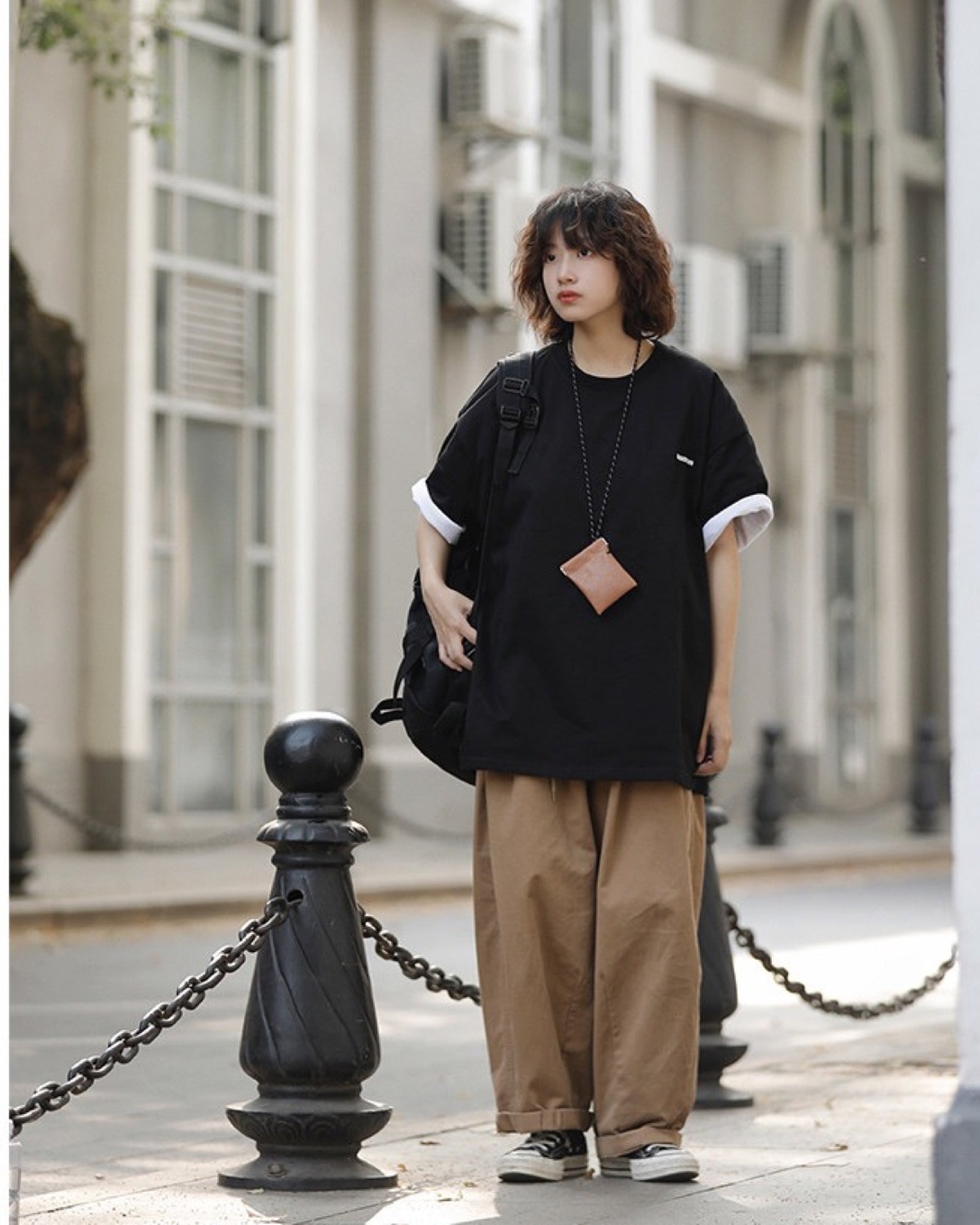 バックレタード オーバーサイズTシャツ ユニセックス 05
