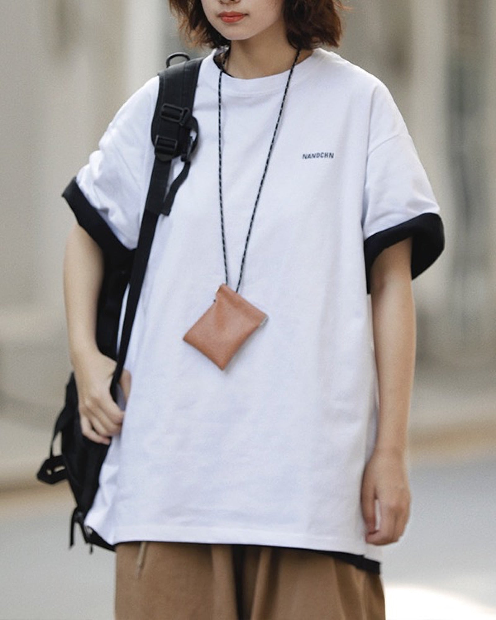 バックレタード オーバーサイズTシャツ ユニセックス 07